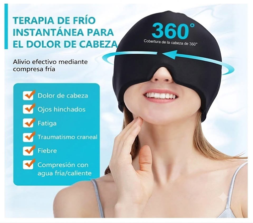 Gorro de Gel Frío y Calor para Migraña